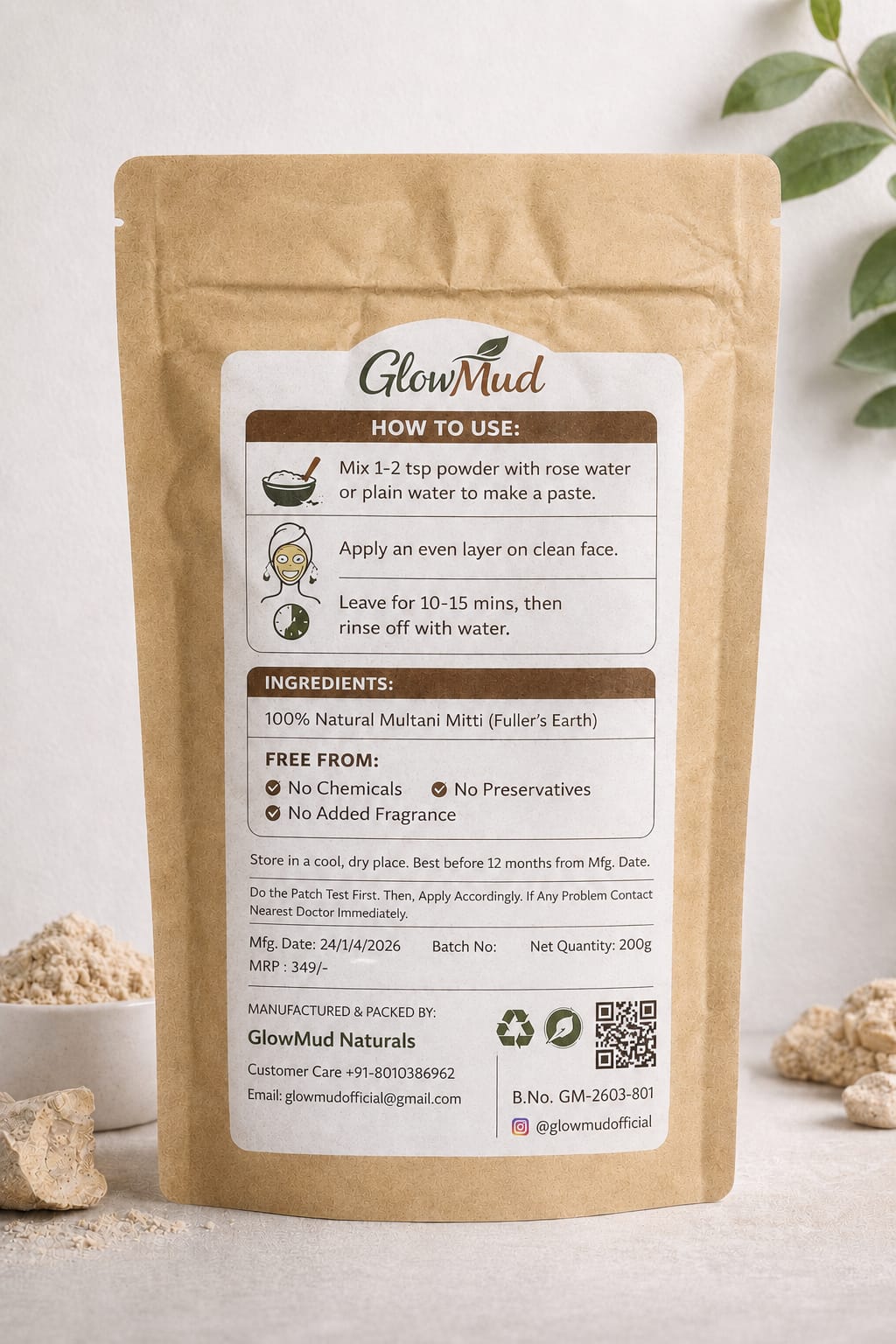 Natural detox face pack - 200g